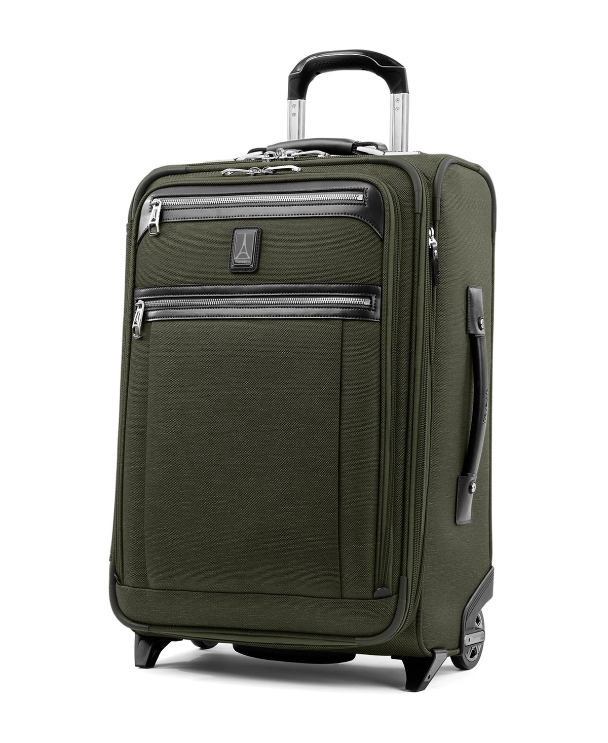 Travelpro Platinum Elite Softside Expandable Carry on Luggage, 2 Wheel Upright Suitcase, USB Port, Men and Women, Pilot Green, Carry On 22-Inch Pilot Green Carry-On 22-Inch U1