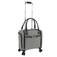 London Fog Oxford III 15" 8-Wheel Under Seat Bag Olive Houndstooth Olive Carry-On 15-Inch U2