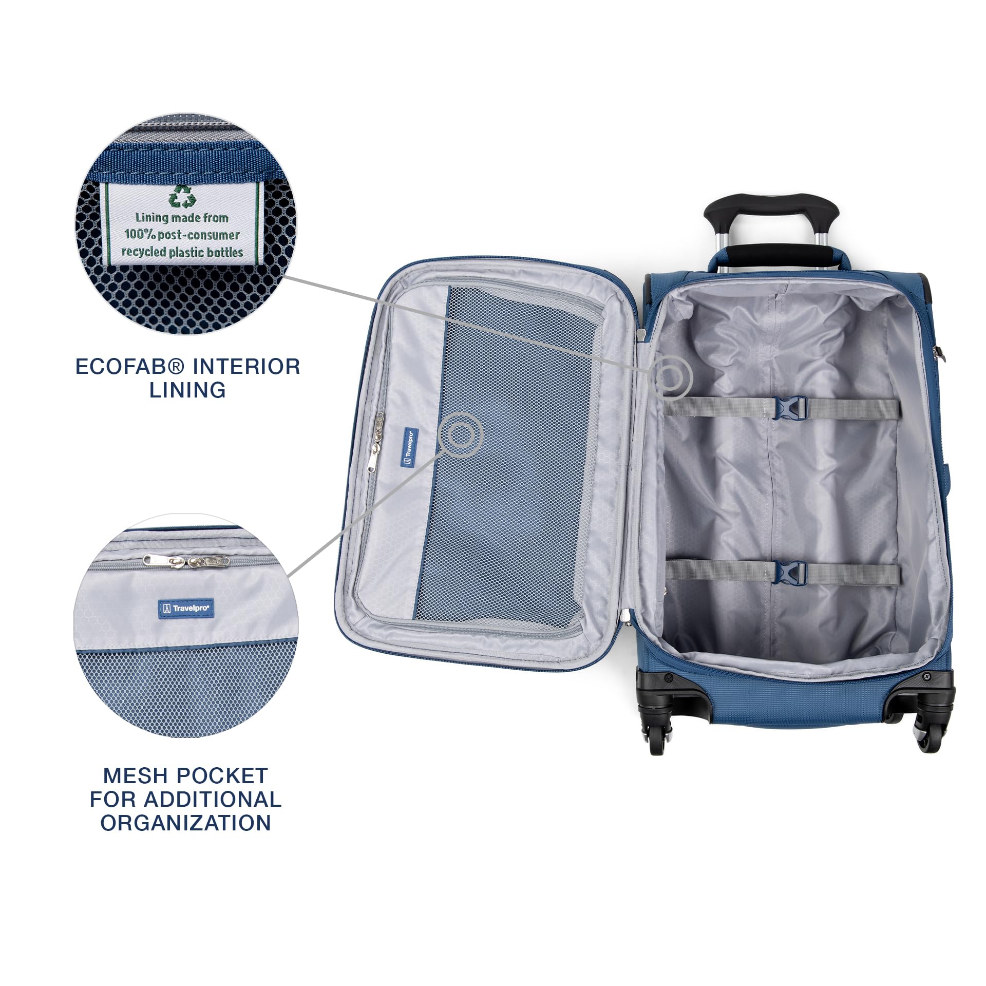 Travelpro Maxlite 5 Softside Expandable Luggage with 4 Spinner Wheels, Lightweight Suitcase, Men and Women, Ensign Blue, Compact Carry-on 20-Inch Ensign Blue Compact Carry-on 20-Inch U1