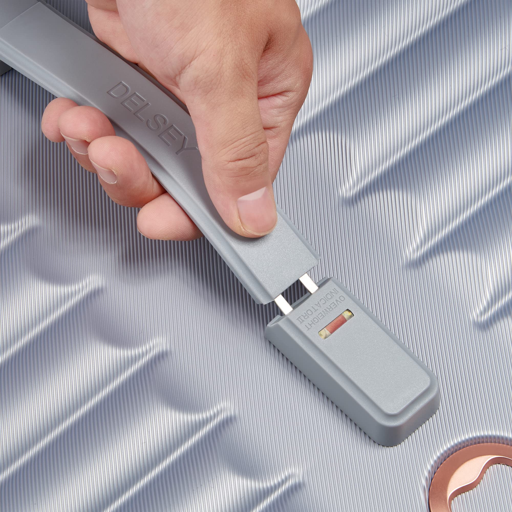 DELSEY PARIS Cruise 3.0 Hardside Expandable Luggage with Spinner Wheels, Platinum, Checked 26 Inch Trunk U1