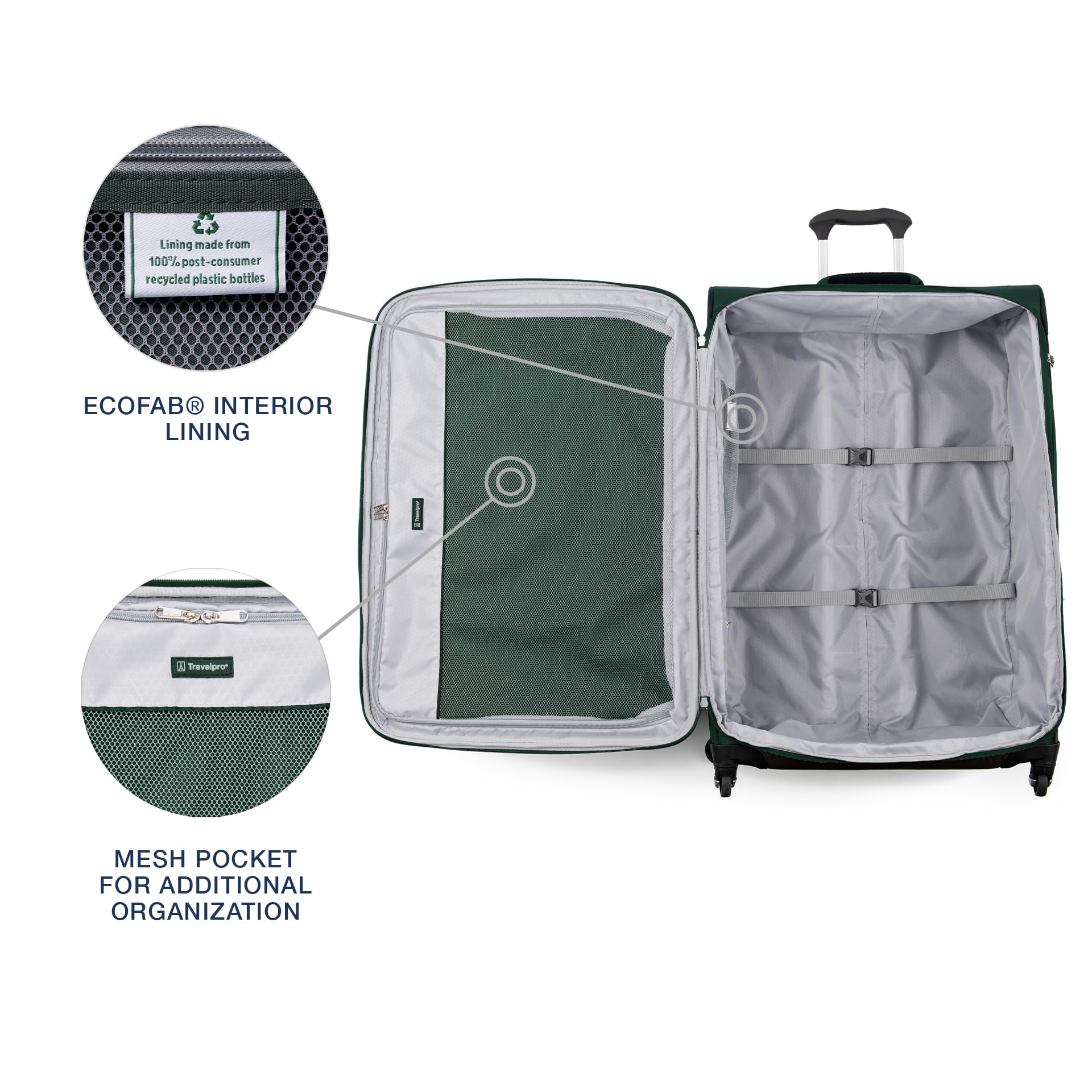 Travelpro Maxlite 5 Softside Expandable Luggage with 4 Spinner Wheels, Lightweight Suitcase, Men and Women, Forest Green, Checked-Large 29-Inch Green Forest Checked-Large 29-Inch U1