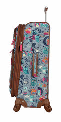 Lily Bloom Design Pattern 28" Luggage Softside Expandable With Double Spinner Wheels, Large Lightweight Suitcase Checked Bag For Women Night Owl 28in U1