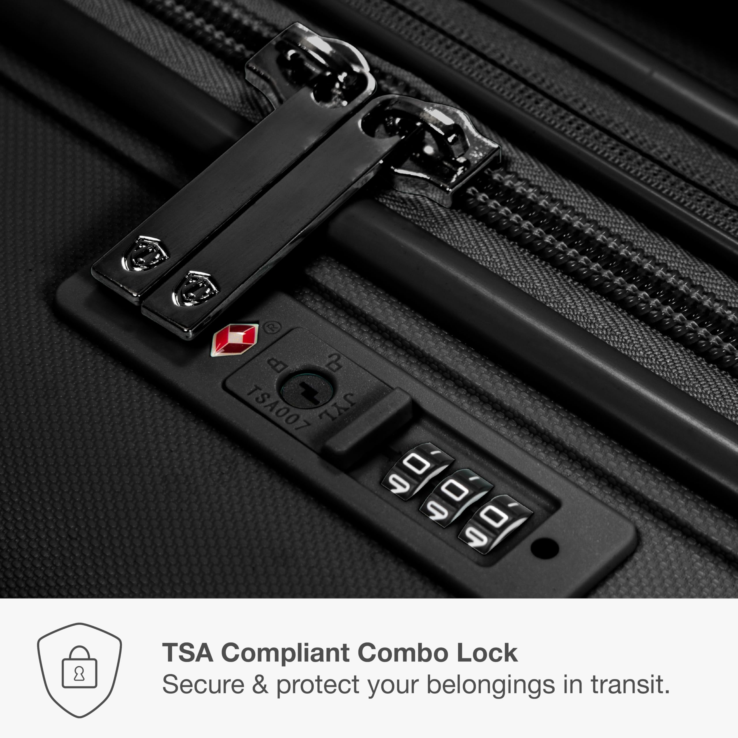 Traveler's Choice Pagosa Indestructible Hardshell Expandable Spinner Luggage, Black, 22-Inch Carry-on Black 22-Inch Carry-on U1