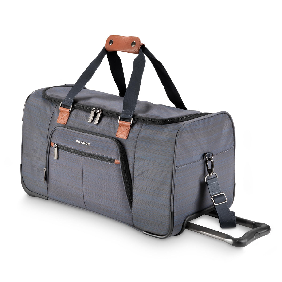 Ricardo Beverly Hills Montecito 2.0 Softside Rolling Duffel Bag with Wheels and Handle, Ideal Lightweight Travel Bag for Men and Women, 22-inch Wide, Grey U1