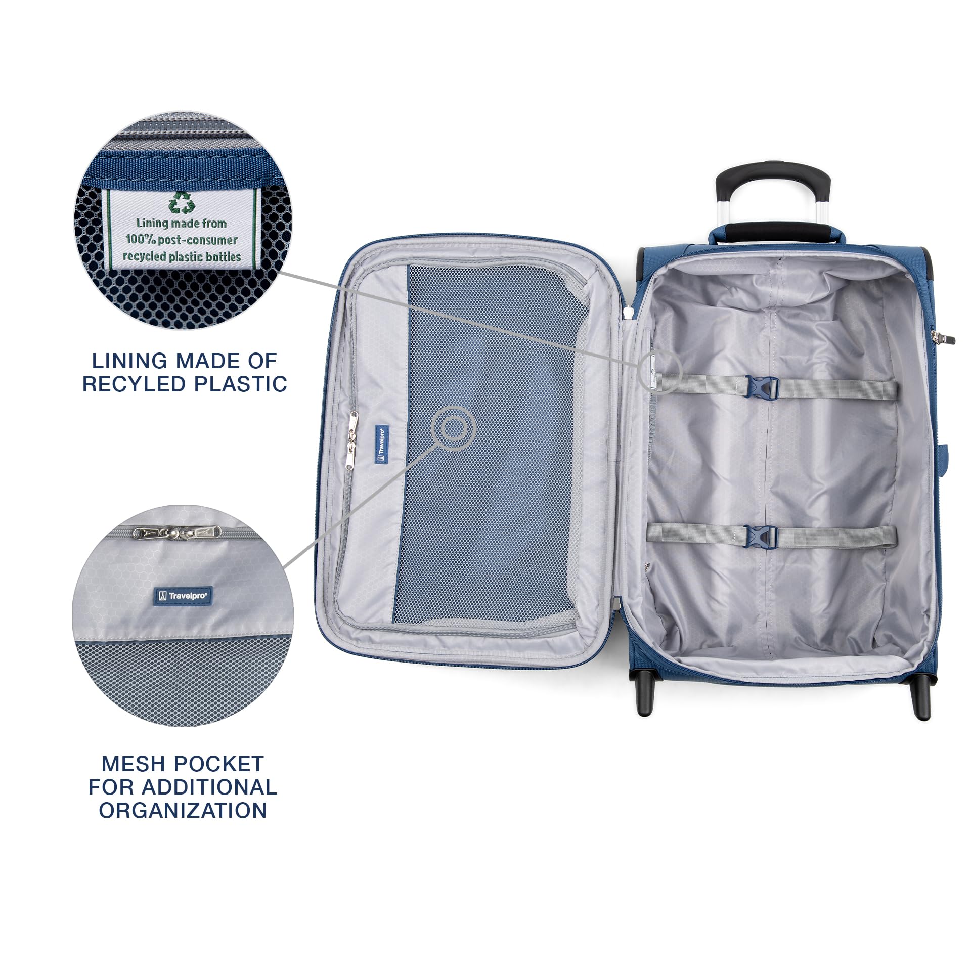Travelpro Maxlite 5 Softside Expandable Upright 2 Wheel Carry-on Luggage, Lightweight, 21-Inch - Ensign Blue Ensign Blue Carry-on 21-Inch U1