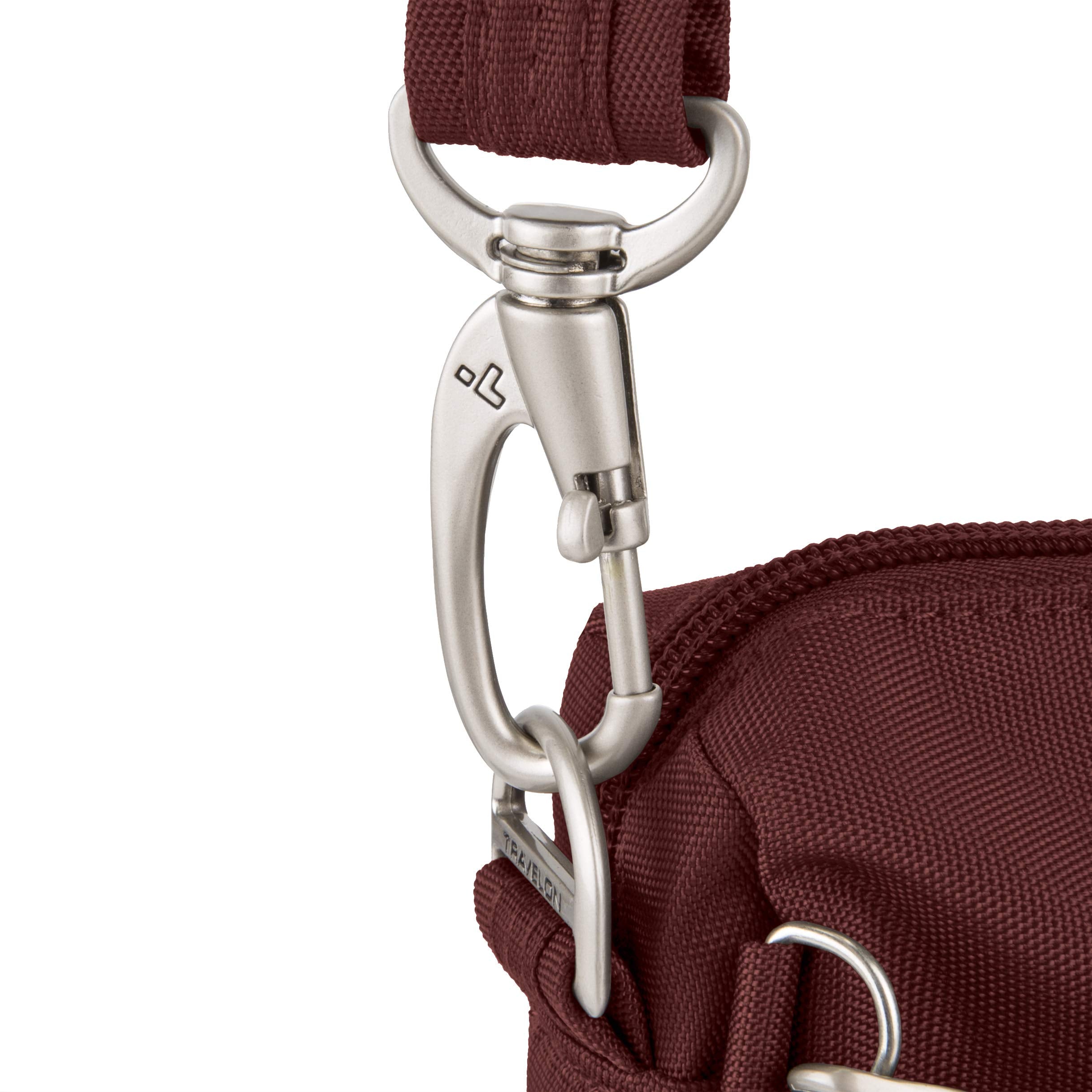 Travelon Anti-Theft Classic Small East/West Crossbody Wine One Size U1