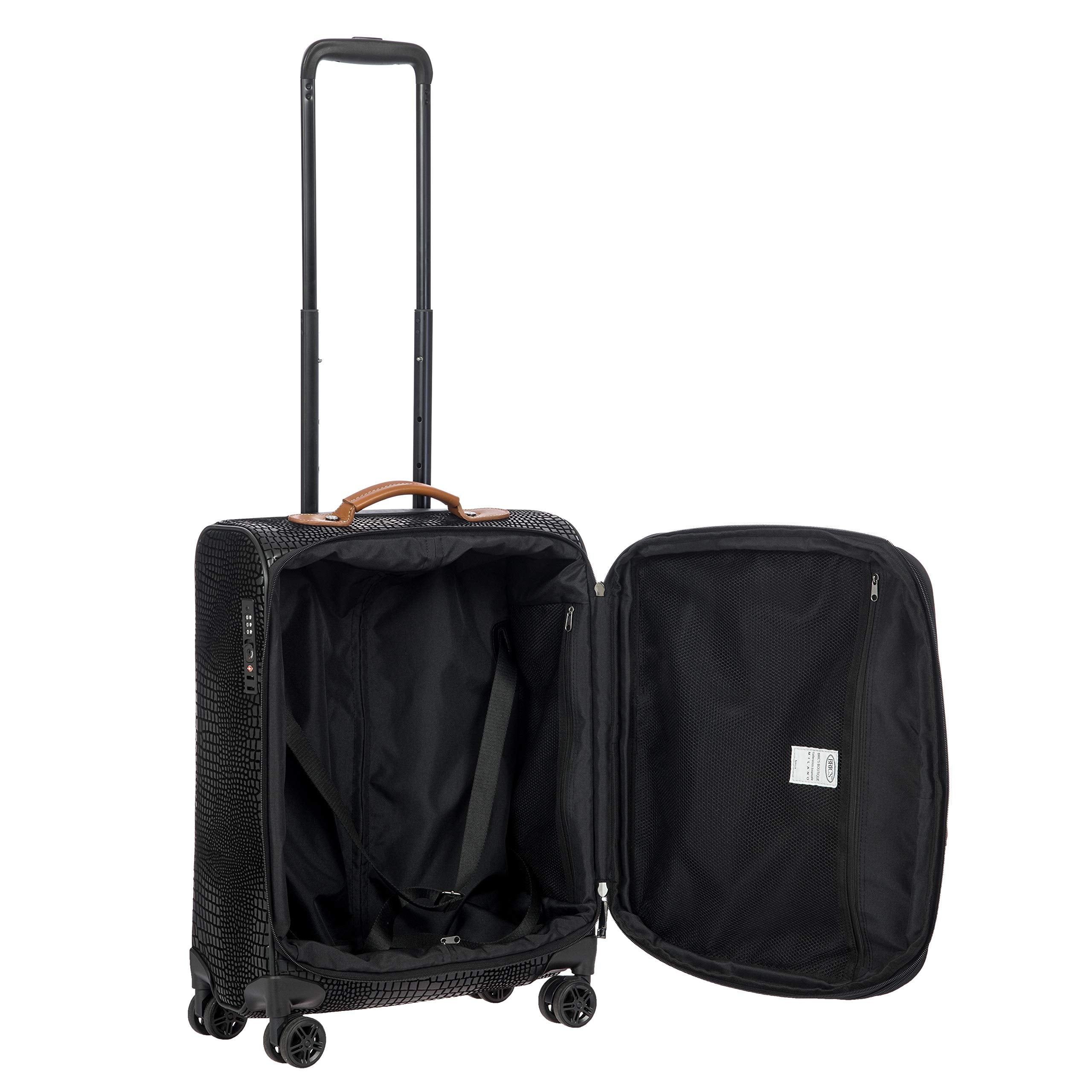 Bric's MY SAFARI 21" EXPANDABLE SPINNER - 001 BLACK BLACK/COGNAC 21 Inch Expandable U1