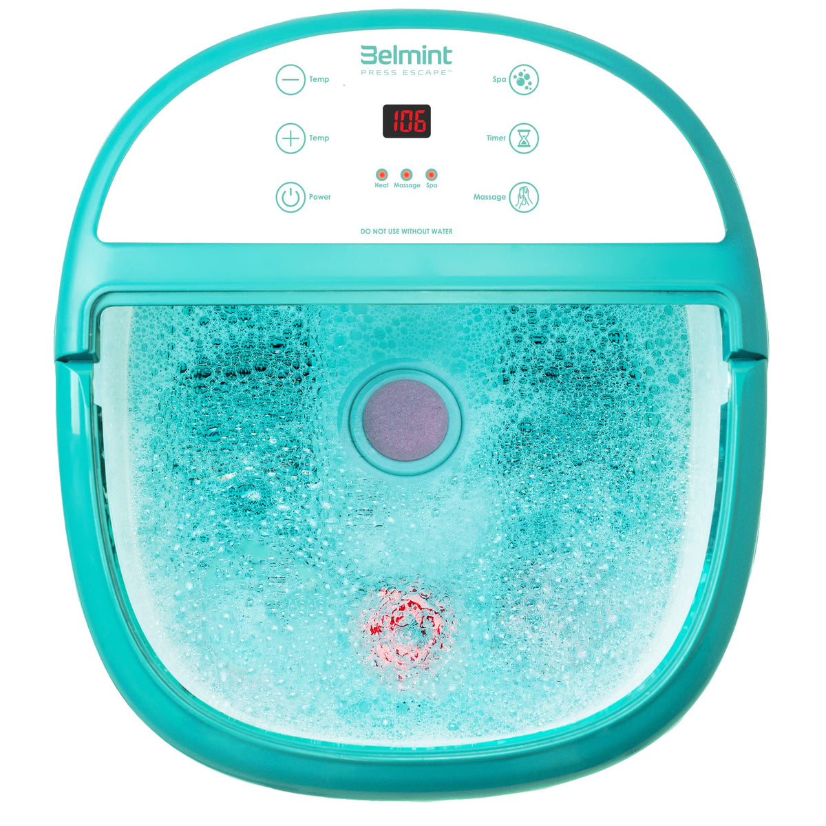 Belmint Foot Spa Foot Bath Massager – Feet Soaking Tub with Heat - Foot Bath with 6 Shiatsu Massage Rollers, Callus Remover, Adjustable Time & Temperature – Stress Relief and Sooths Tired Feet Light Blue 1 Count (Pack of 1) U1