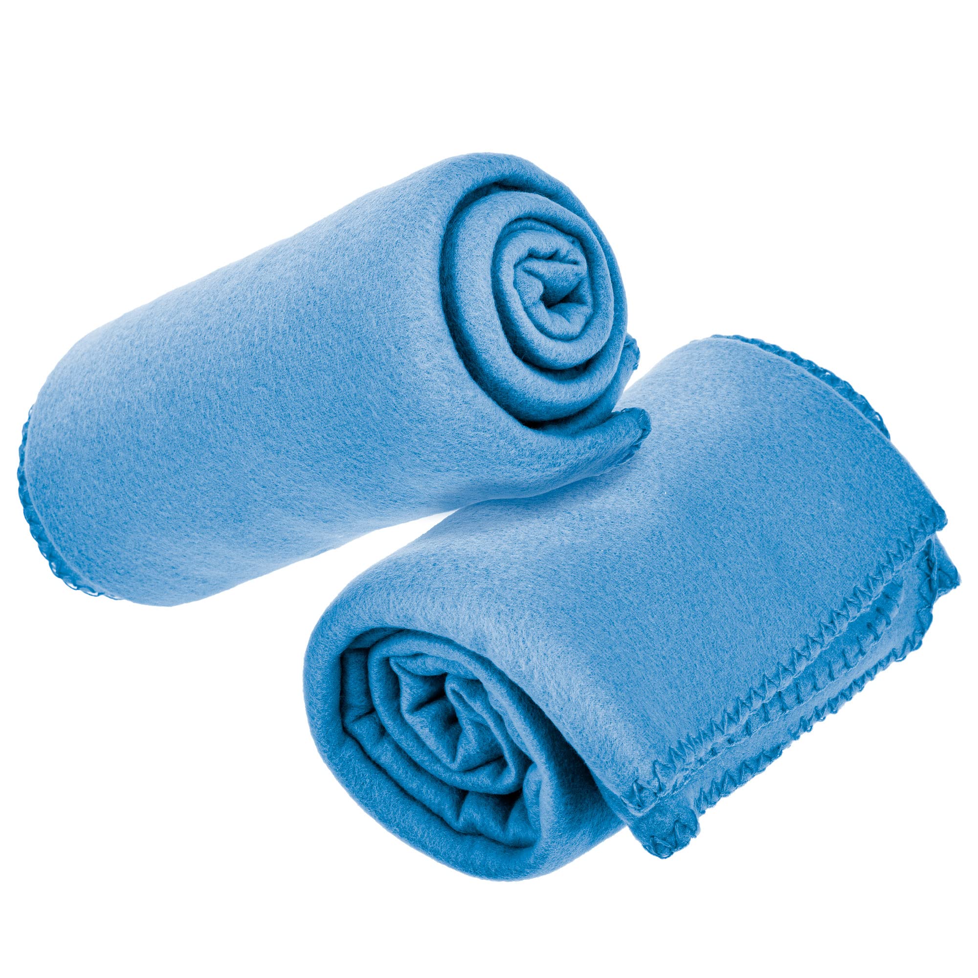 Basic+ Cozy 50 X 60 Fleece Throw Blanket -Baby Blue Baby Blue 50" x 60" U1