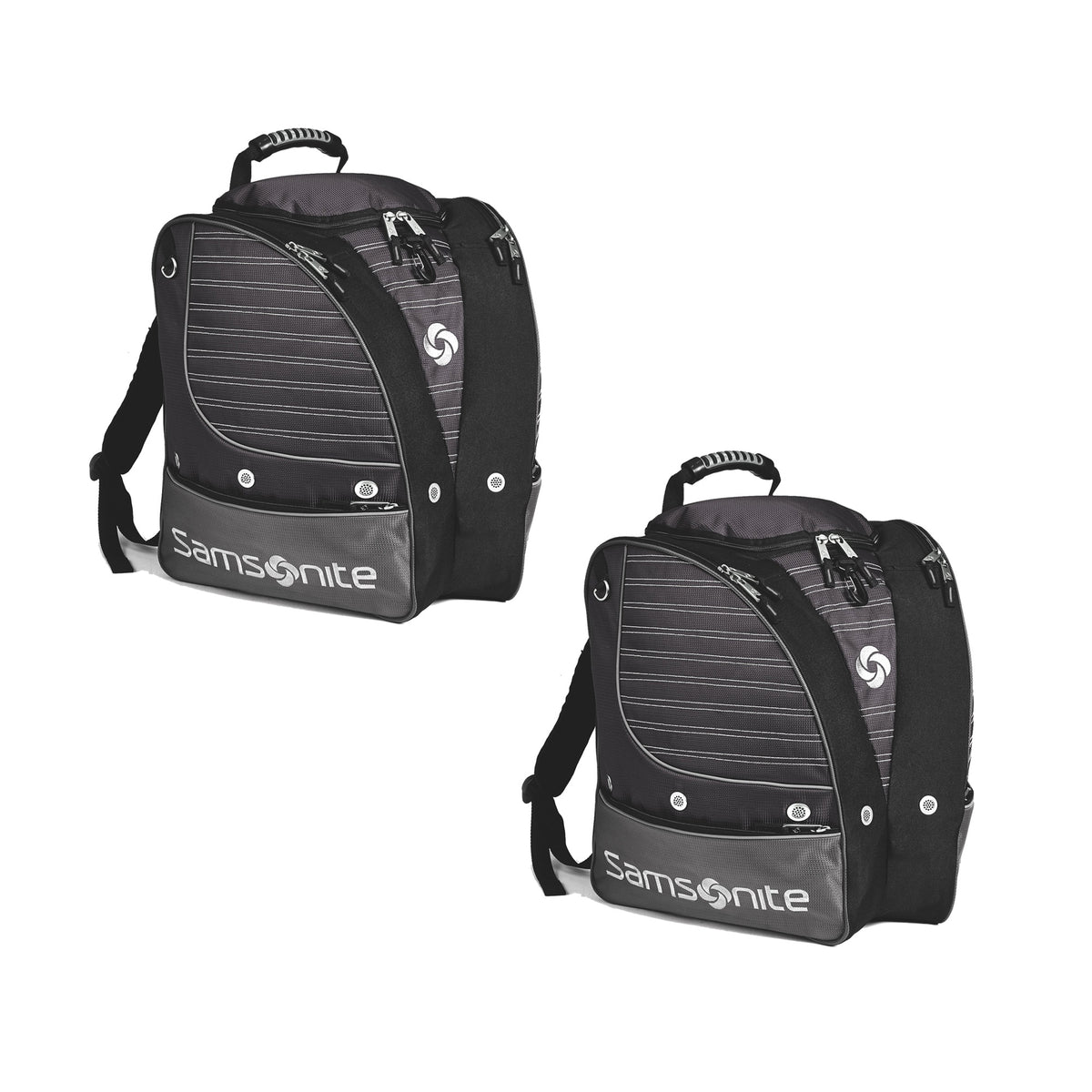 Samsonite Deluxe Adult Ski Boot Bag 2-Piece Set ( Black ) Black  U1