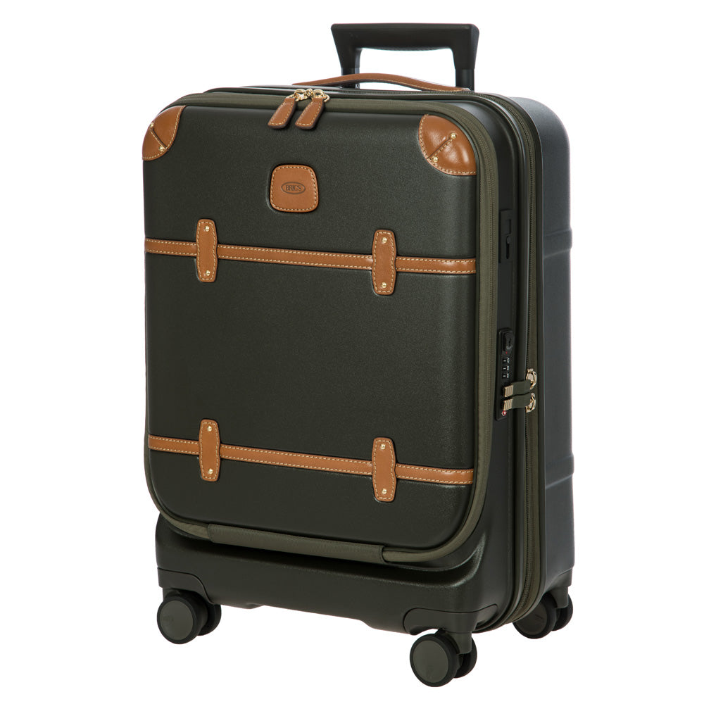 Bric's Bellagio 3.0 21" Carry-On Expandable Spinner w/Pocket ( Olive , 21-Inch w/ Pocket ) Olive 21 Inch W Pocket U1