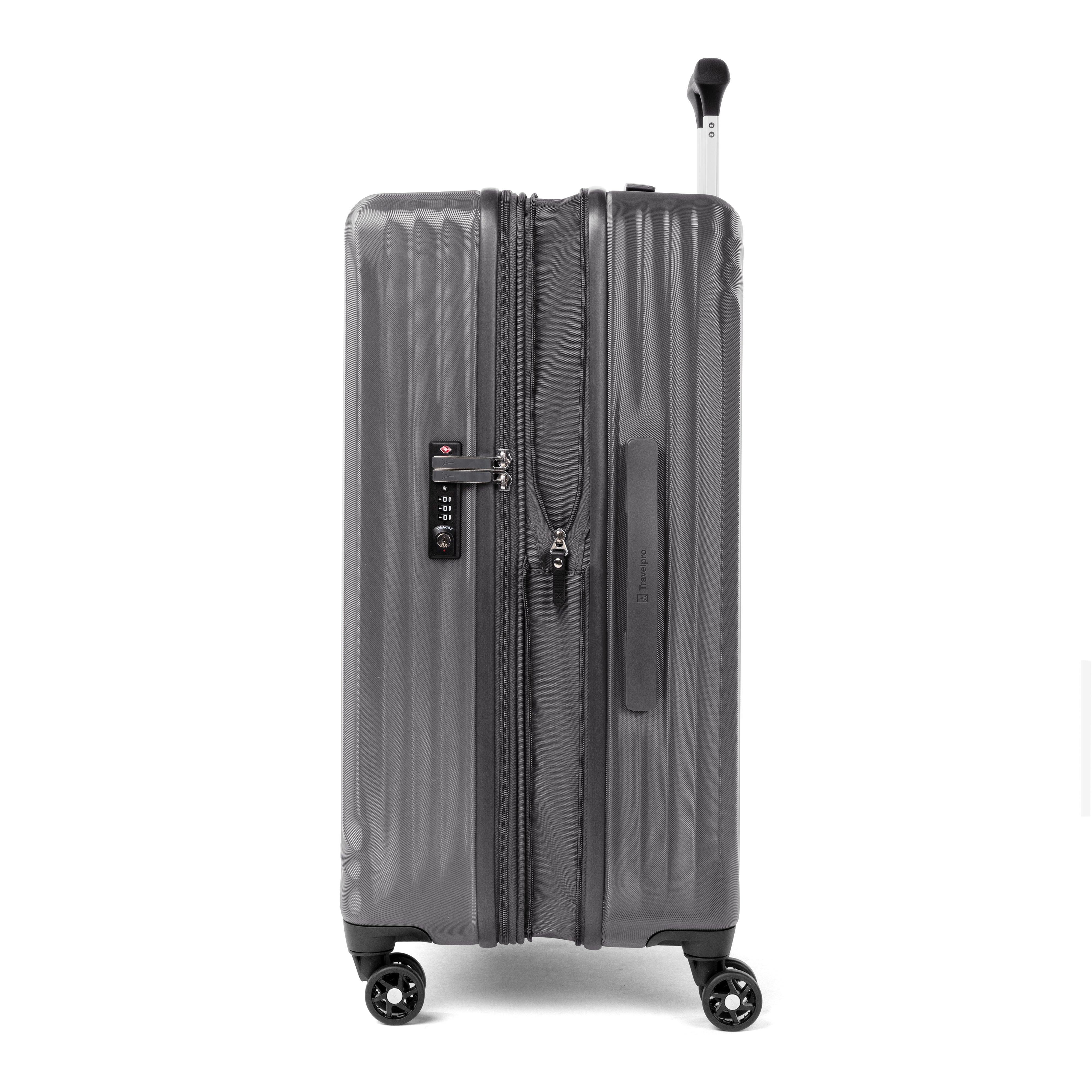 Travelpro Maxlite Air Hardside Expandable Luggage, 8 Spinner Wheels, Lightweight Hard Shell Polycarbonate Shadow Grey Checked Medium 25 Inch U7