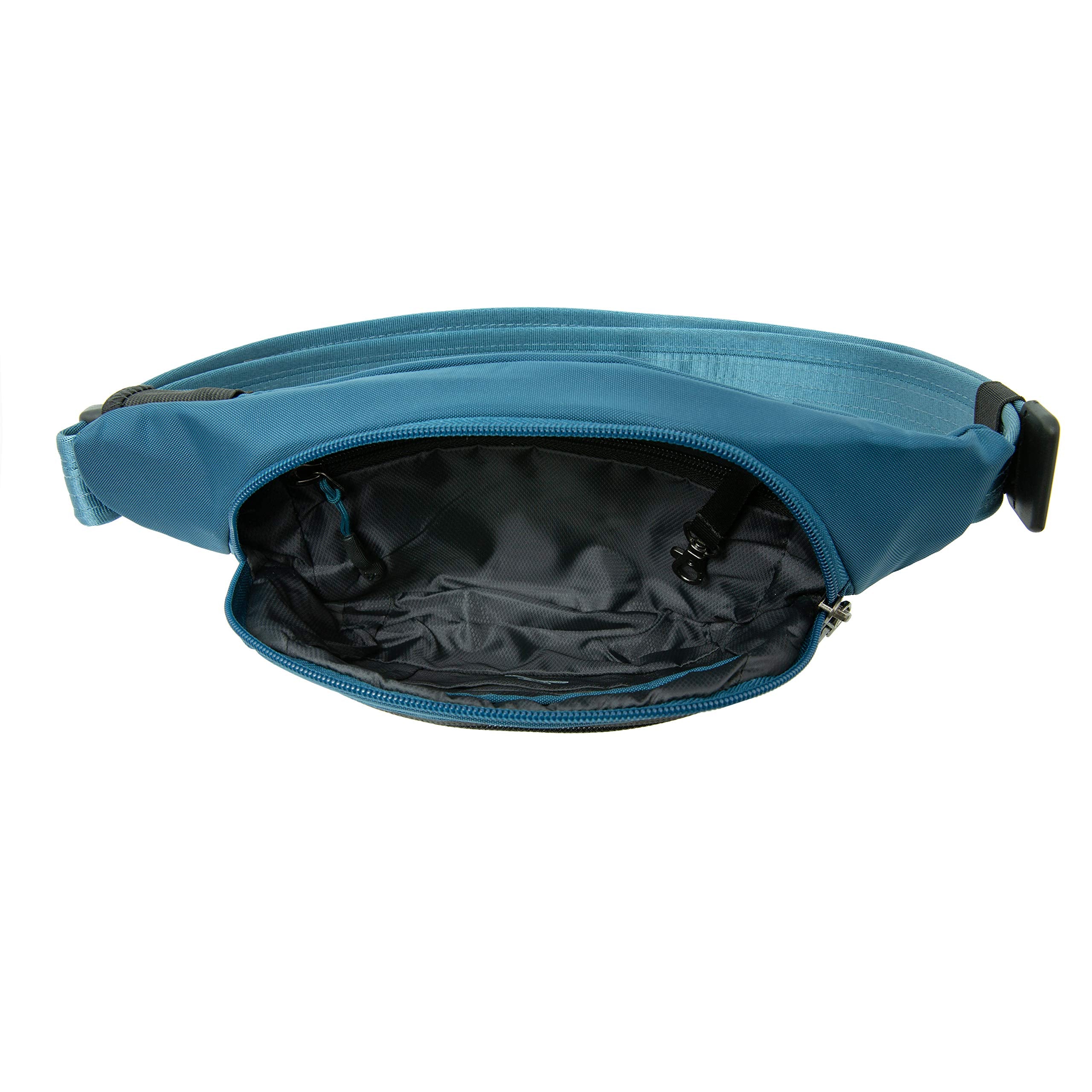 Travelon Anti-Theft Active Waist Pack, Teal, 9.5" W x 6" H x 2" D U1