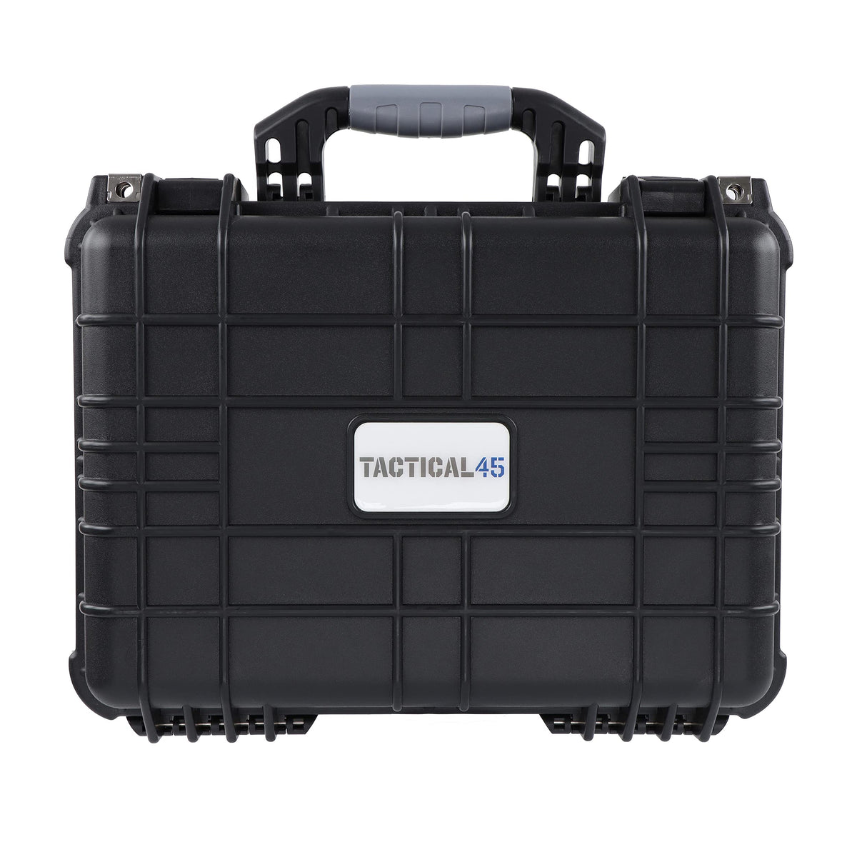 Tactical45 Hard Case with Foam - 16 x 13 x 7in Hard Shell Waterproof Storage Case with Pluck Padding Protective Latching Suitcase for Rifles, Cameras, Handguns, Drones, Guitars, and Electronics U1