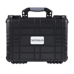 Tactical45 Hard Case with Foam - 16 x 13 x 7in Hard Shell Waterproof Storage Case with Pluck Padding Protective Latching Suitcase for Rifles, Cameras, Handguns, Drones, Guitars, and Electronics U2