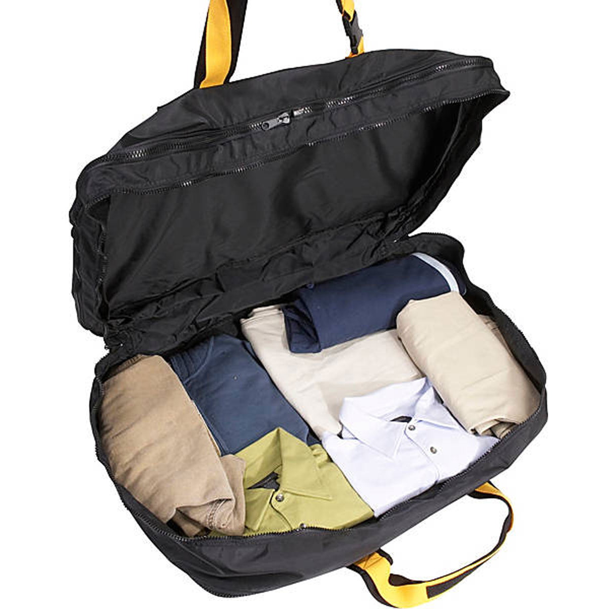 A.Saks EXPANDABLE 26” Soft Suitcase ( Black , One Size ) Black One Size U8