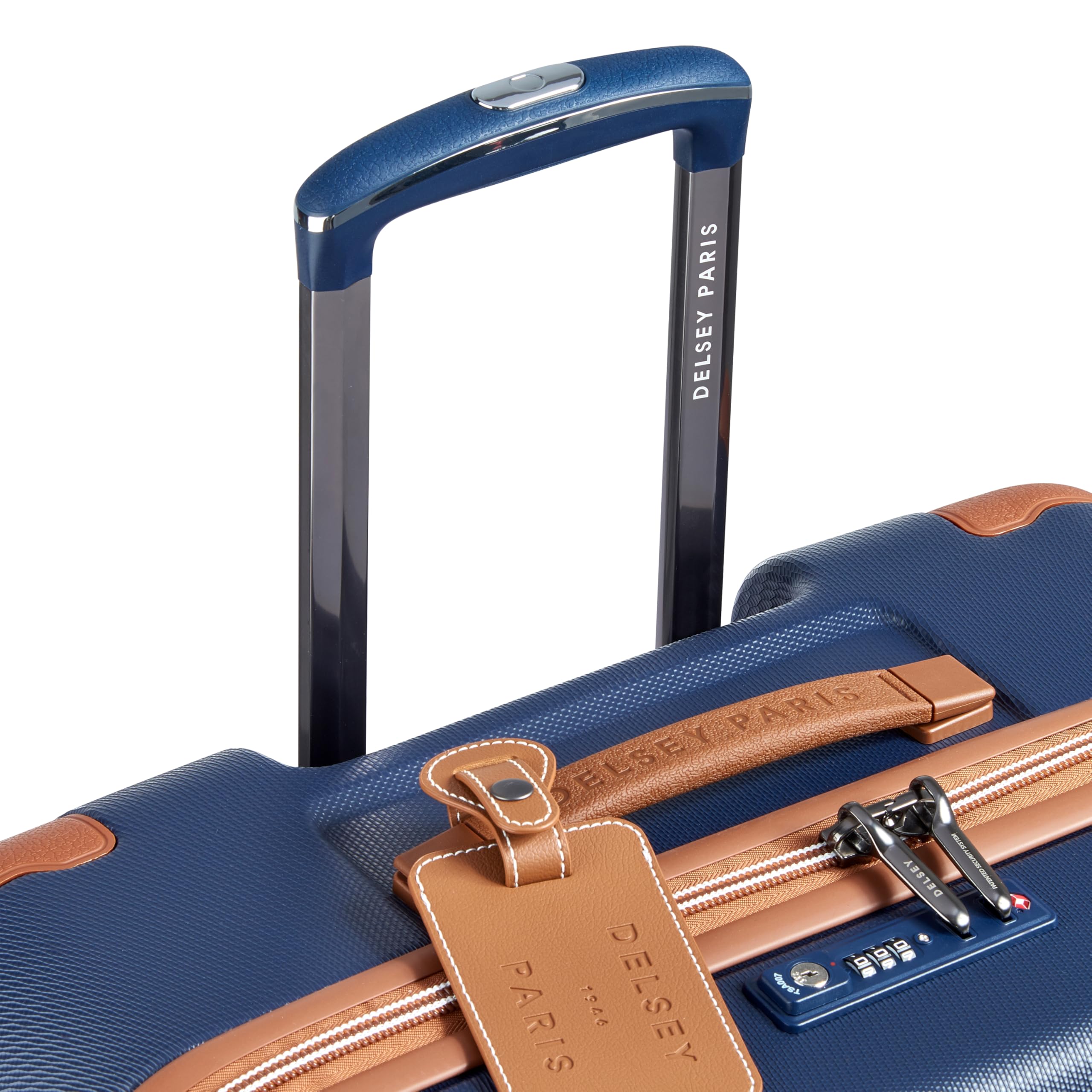 DELSEY PARIS Chatelet Air 2.0 Hardside Luggage with Spinner Wheels, Navy Blue, Checked-Large 28 Inch Navy Blue Checked-Large 28 Inch U1