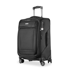 Ricardo Beverly Hills Avalon Softside Carry-On Luggage Made with Sustainable 100% Recycled PET (rPET), Lightweight, Eco-Friendly Travel, Expandable, Dual Spinner Wheels, Black, 20-inch U2