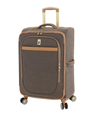 London Fog Kensington Navy Sand Herringbone 24" Expandable Spinner, 24 Inch Navy 24 Inch U1