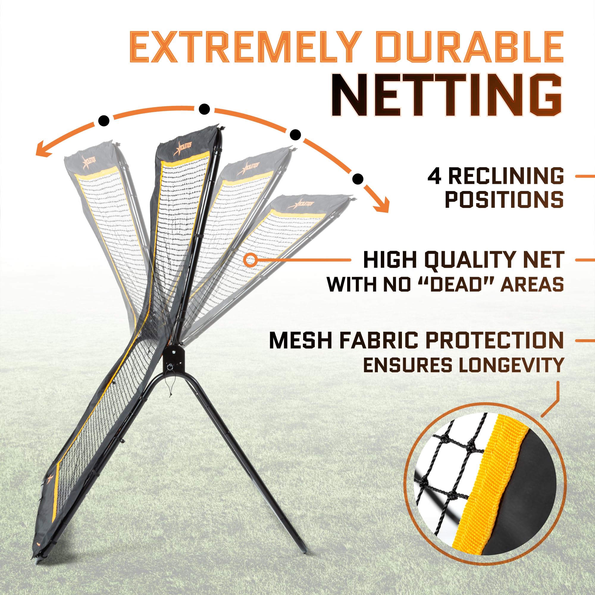 ACELETIQS Lacrosse Rebounder for Backyard 5x7 Feet Baseball Rebounder Volleyball Rebounder - Lacrosse Ball Pitchback, Throwback, Bounce Back Training Wall [Carry Bag Included] Black 5 Feet x 7 Feet U1