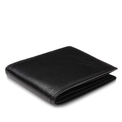 Bosca Men's Leather Wallet – Full Grain Italian Dolce Leather Wallet For Men, 8 Card Slots, Bifold, Gift-Ready Packaging, Black Black One Size Fits All U1