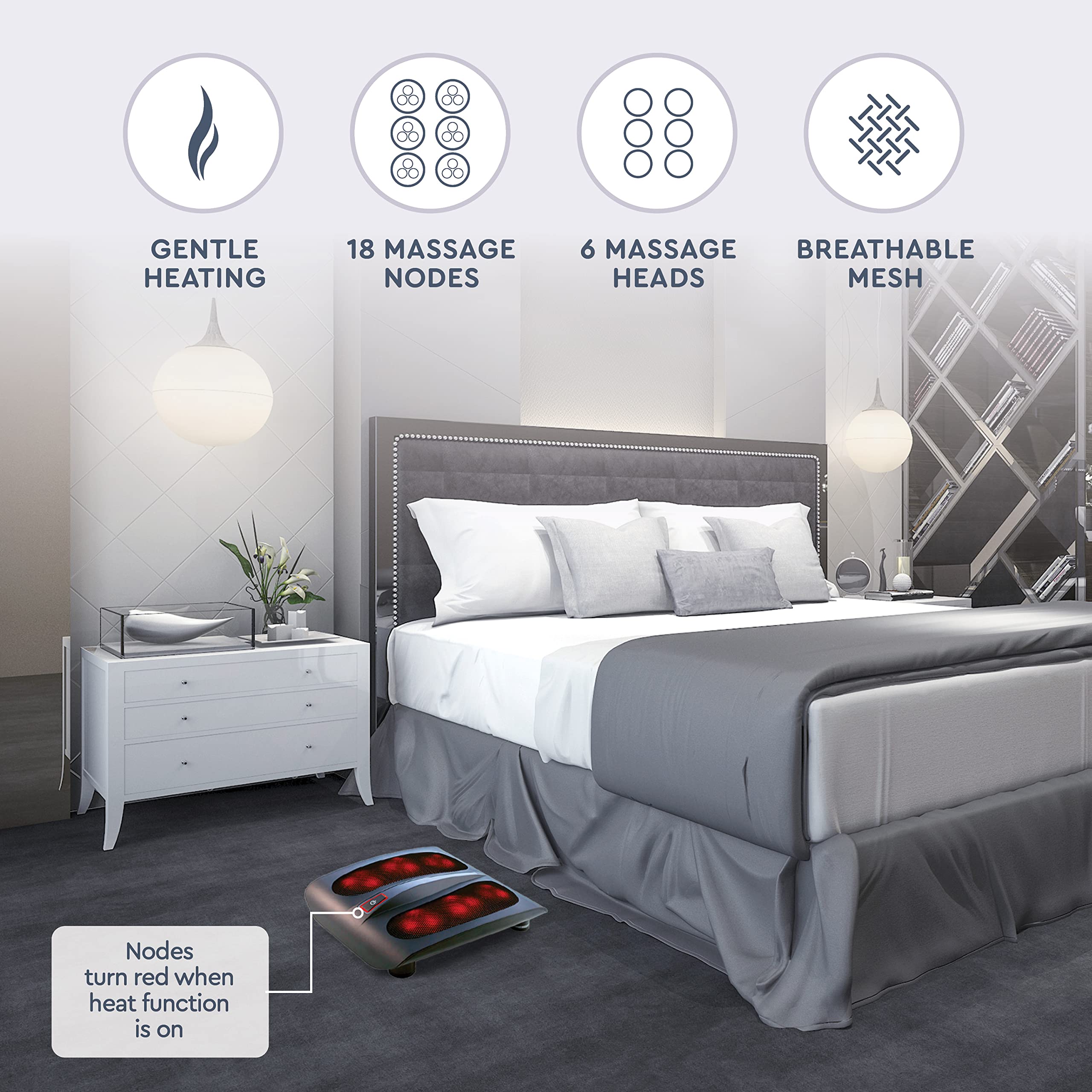 Foot Massager for Plantar Fasciitis and Neuropathy - Shiatsu Deep Kneading Feet Massage Therapy, Electric Foot Massager Machine, Heel, Arch, Toes & Nerve Pain Relief Black 1 Count (Pack of 1) U1