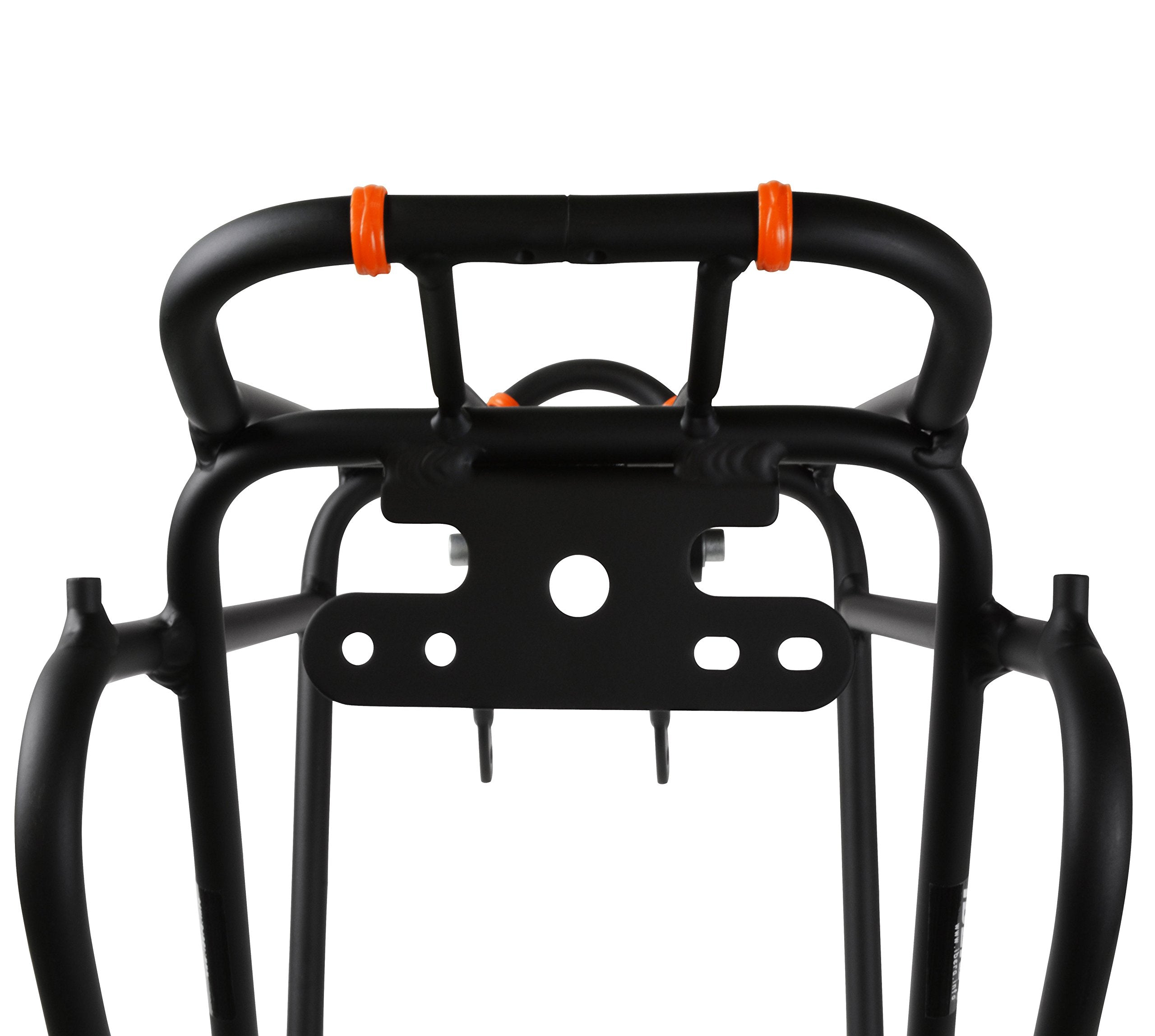 Ibera Bike Rack - Bicycle Touring Carrier Plus+ for Non-Disc Brake Mount, Frame-Mounted for Heavier Top & Side Loads, Height Adjustable for 26"-29" Frames Black  U1