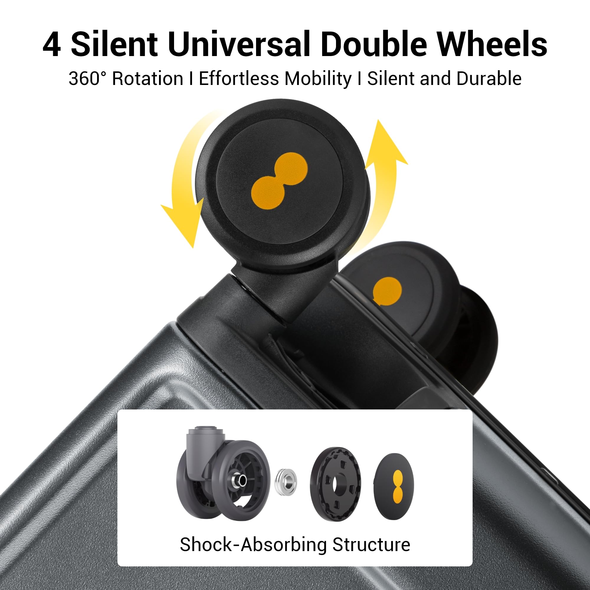 LEVEL8 Zipperless Checked Luggage with Aluminum Frame, Upgraded Medium Hardside Suitcase with Spinner Wheels, Metal Travel Luggage with Double Tsa Locks, 24 Inch, Grey Grey Checked 24 Inch (Upgraded) U1