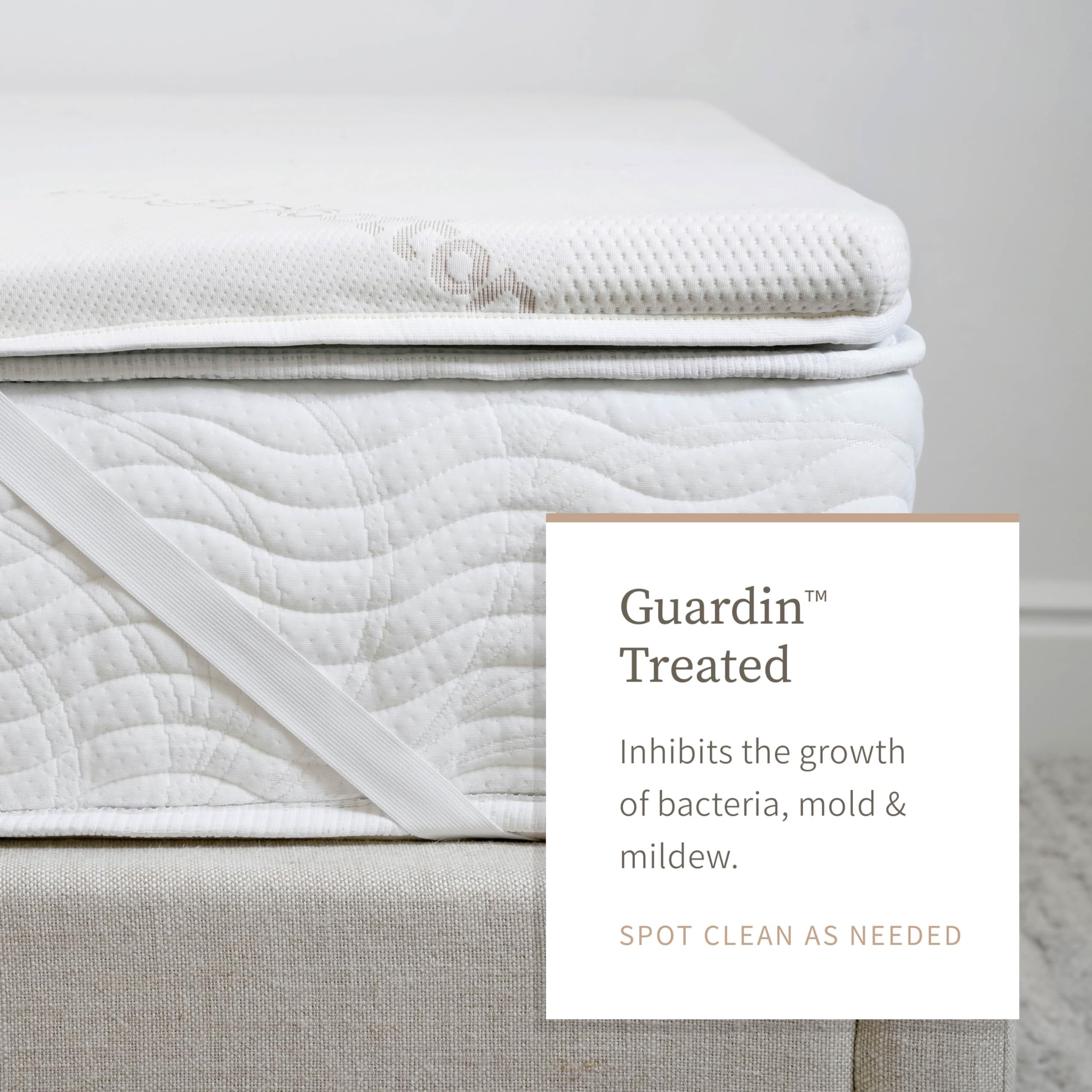 Saatva Graphite Memory Foam Mattress Topper - 3” Memory Foam Layer - Enhanced Comfort & Cooling - Queen White Queen U1