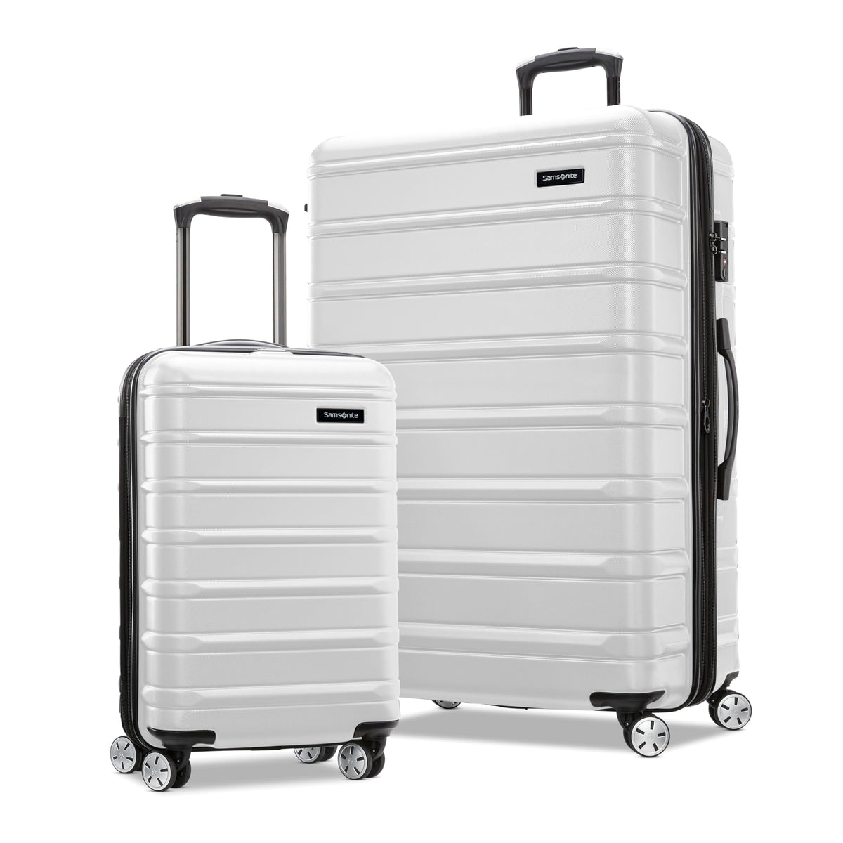Samsonite Omni 2 Hardside 2 Piece Set - Includes Global Carry-On & Large Checked Suitcases - 360° Dual Spinner Wheels - Integrated TSA Lock & Expansion - Amazon Exclusive - Birch White Birch White 2-Piece Set (Carry-on/Large) U1