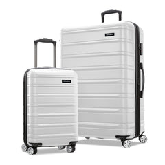 Samsonite Omni 2 Hardside 2 Piece Set - Includes Global Carry-On & Large Checked Suitcases - 360° Dual Spinner Wheels - Integrated TSA Lock & Expansion - Amazon Exclusive - Birch White Birch White 2-Piece Set (Carry-on/Large) U1