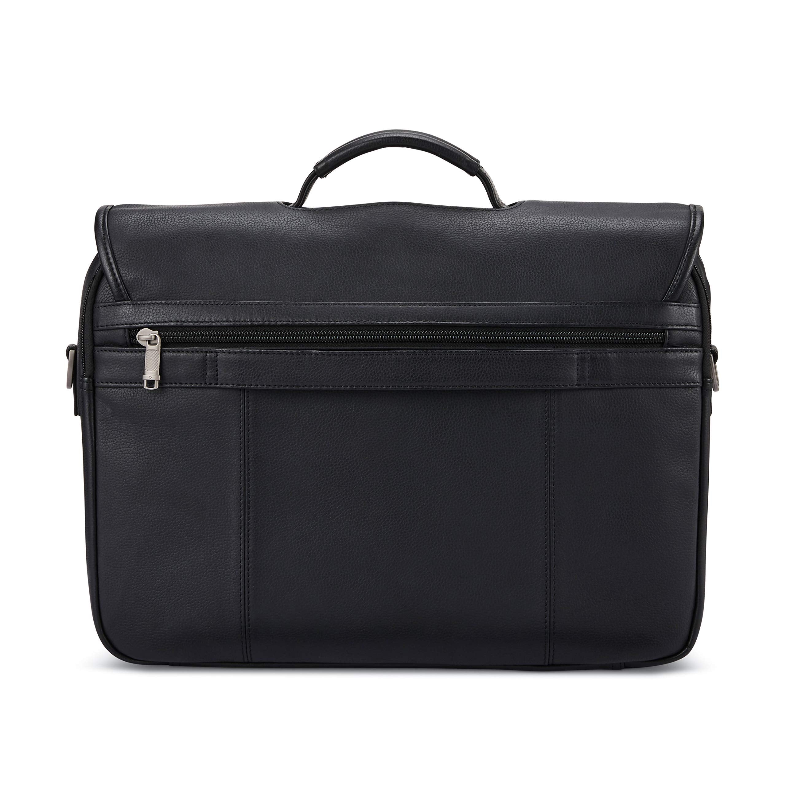 Samsonite Classic Leather Flapover, Black, One Size Black One Size U1