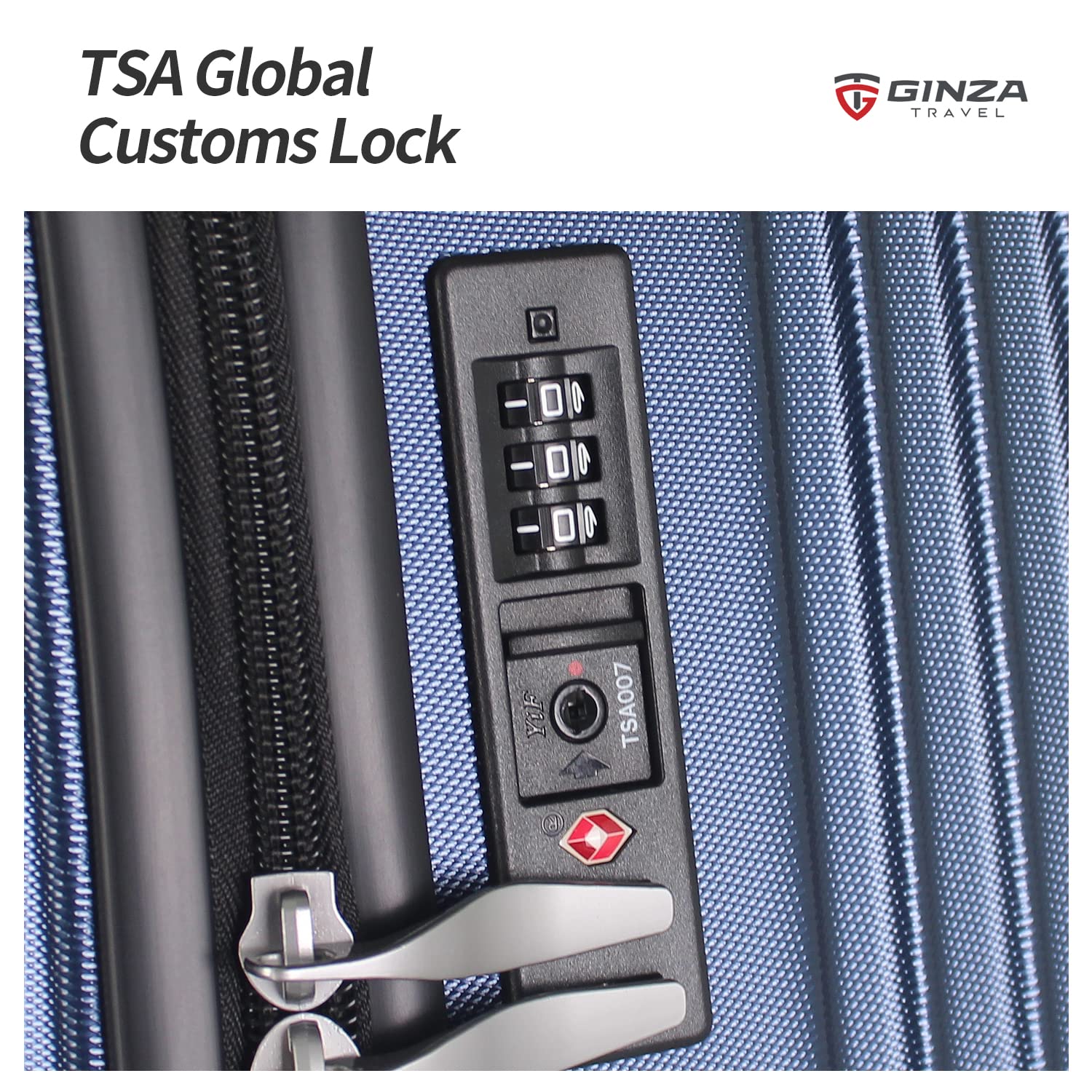 PRIMICIA GinzaTravel Trunk Luggage, 28 Inch Luggage with Spinner Wheels, Scratch resistant texture Lightweight PC material with TSA Lock（Family Travel Series ） (Dark Blue) Dark Blue 28inch-suitcase U1