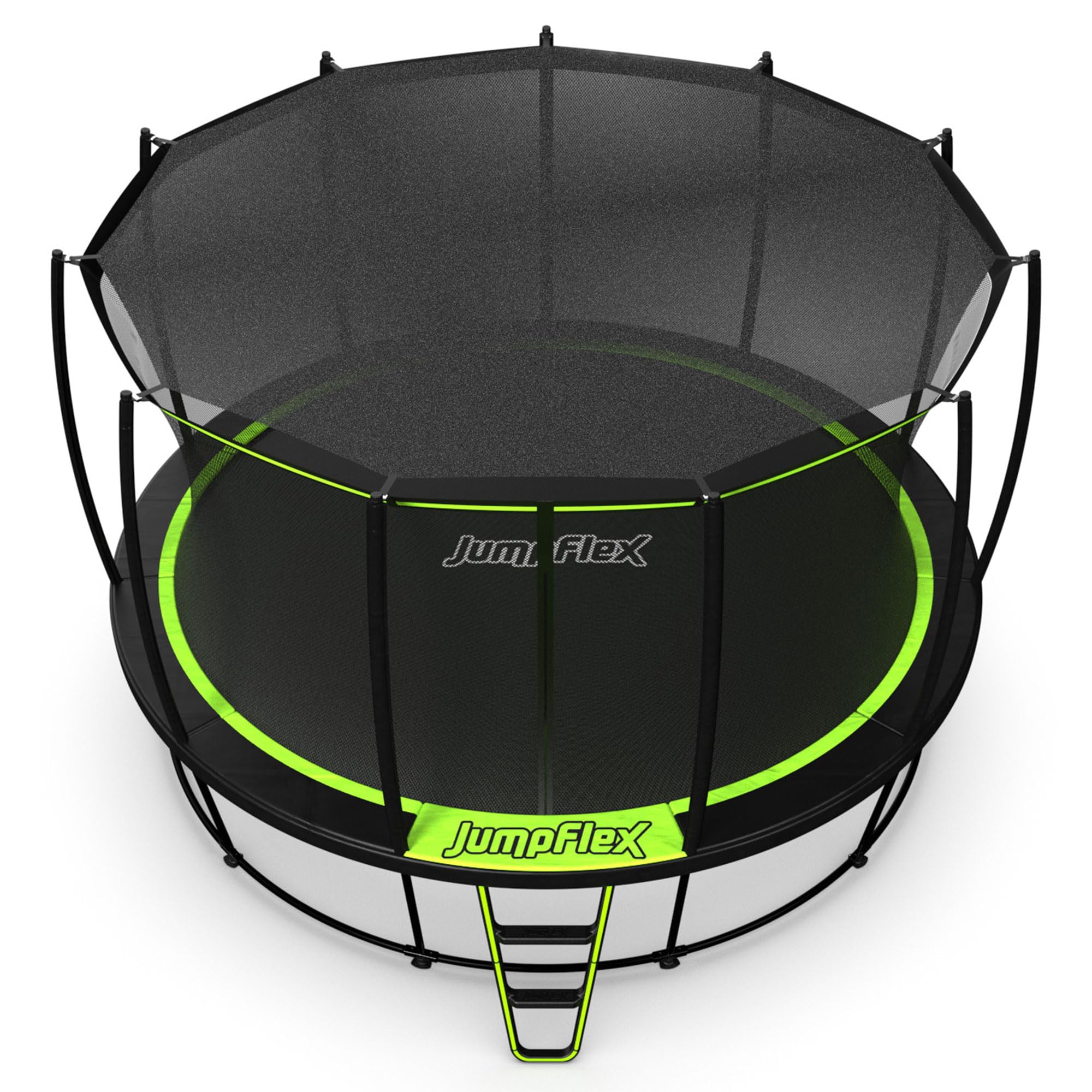 JumpFlex SMARTSHADE Soft Outdoor Trampoline Shade Canopy Cover for Sun Protection, Compatible with Hero 14' Model ONLY, Trampoline NOT Included, Black Black 14 FT U1
