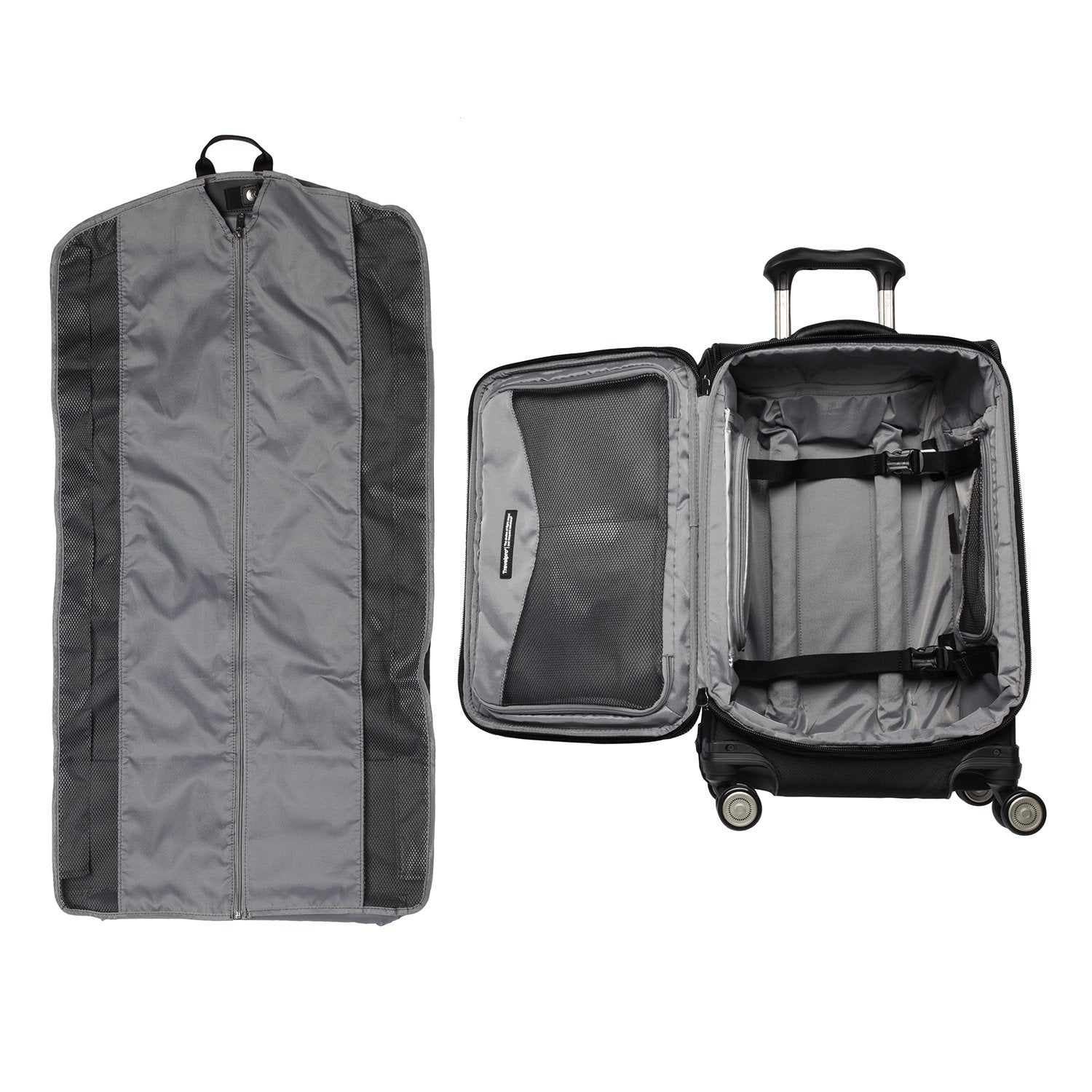 Travelpro Crew 11 Softside Expandable Luggage with Spinner Wheels, Black, Carry-On 19-Inch U1