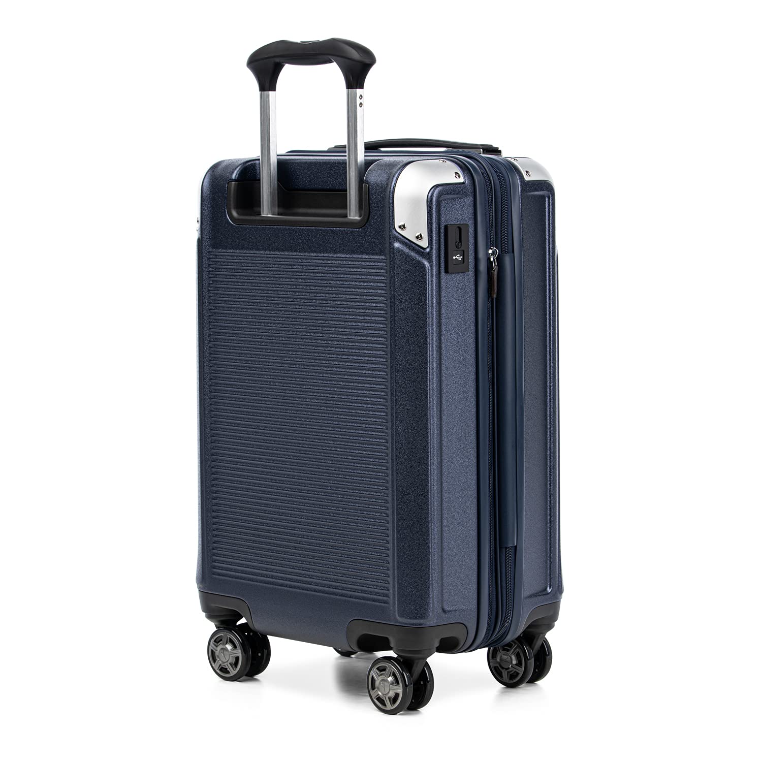 Travelpro Platinum Elite Hardside Expandable Spinner Wheel Luggage TSA Lock Hard Shell Polycarbonate Suitcase ( True Navy Blue , Carry-on 21-Inch ) True Navy Blue Carry On 21 Inch U3