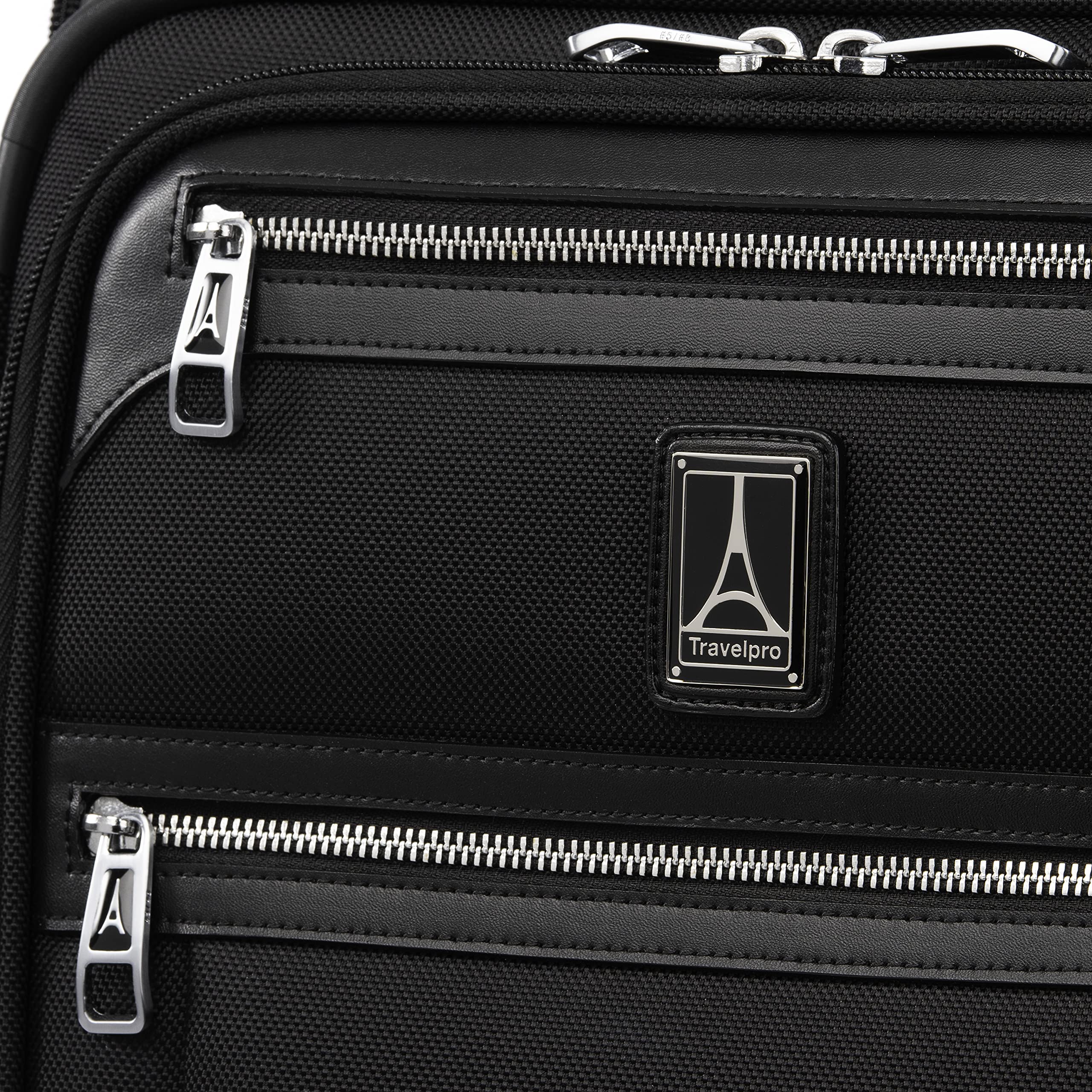 Travelpro Platinum Elite Softside Expandable Checked Luggage, 8 Wheel Spinner Large Suitcase, TSA Lock, Men and Women ( Shadow Black , Carry-On 19-Inch ) Shadow Black Carry On 19 Inch U15