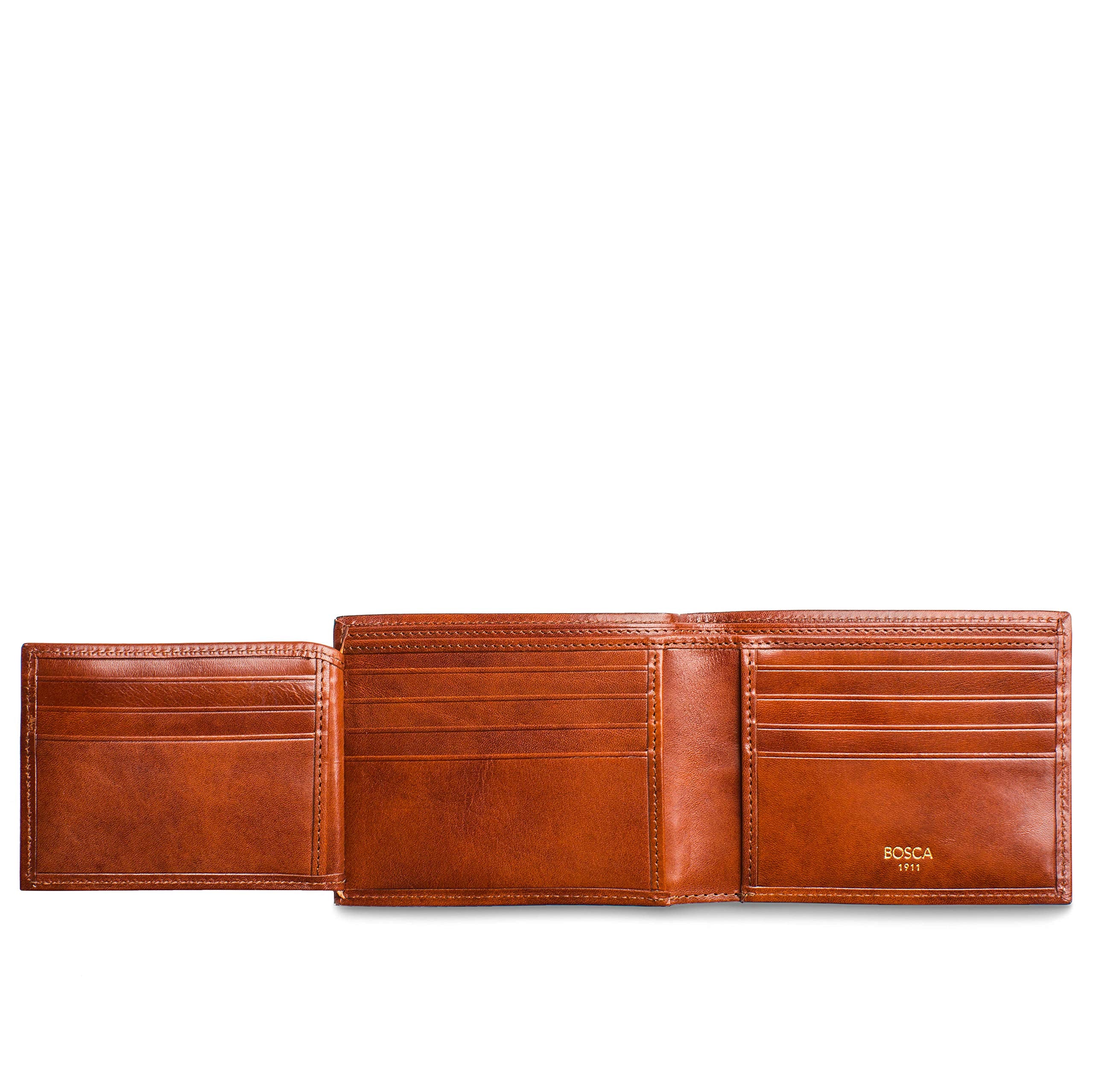 Bosca Old Leather Continental I.D. Wallet Amber One Size U1