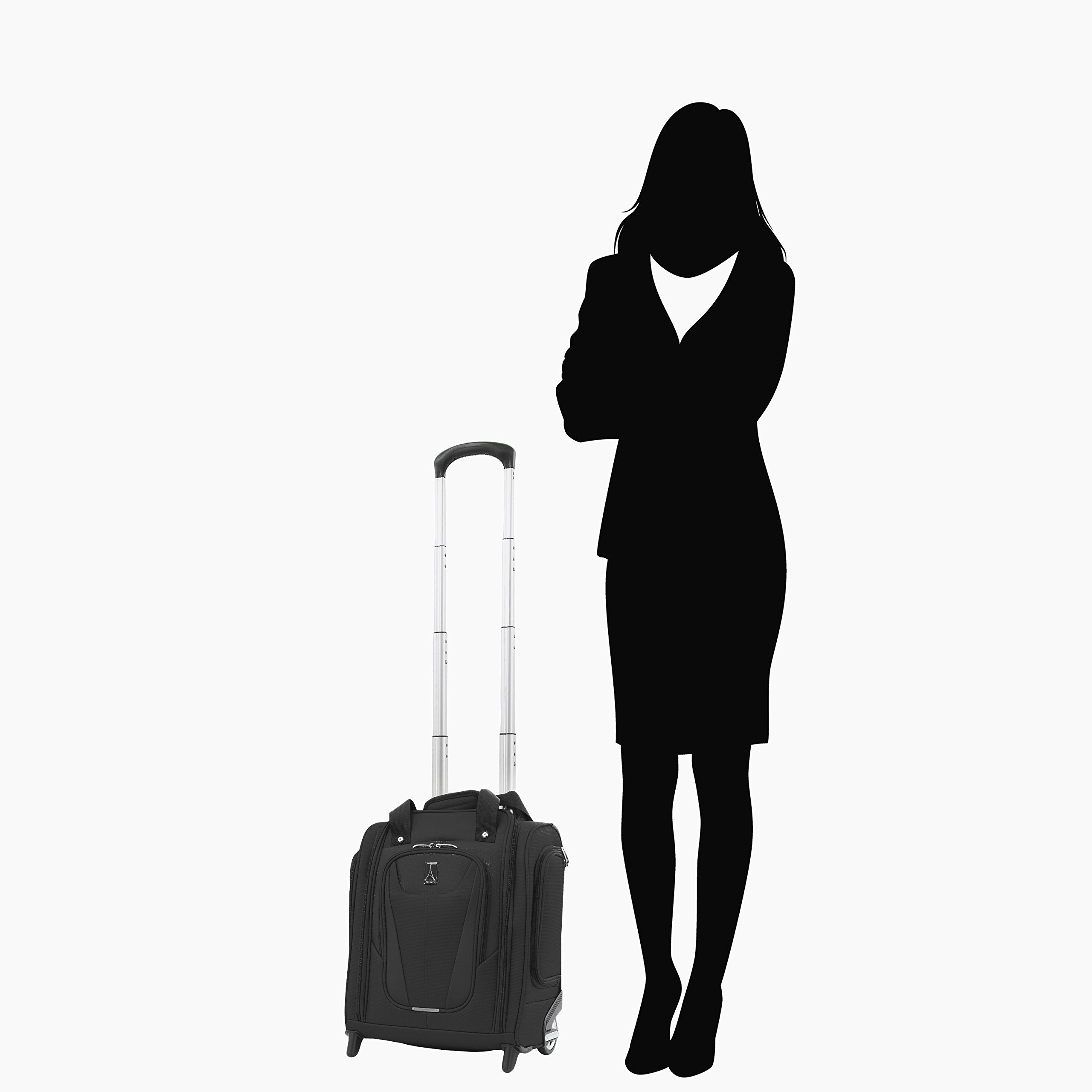 Travelpro Luggage Maxlite 5 Softside Lightweight Rolling Underseat Compact Carry on Upright 2 Wheel Bag, Men and Women Black 15 Inch U12