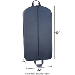 WallyBags 40" Deluxe Travel Garment Bag ( Navy , 40-inch ) Navy 40 Inch U4