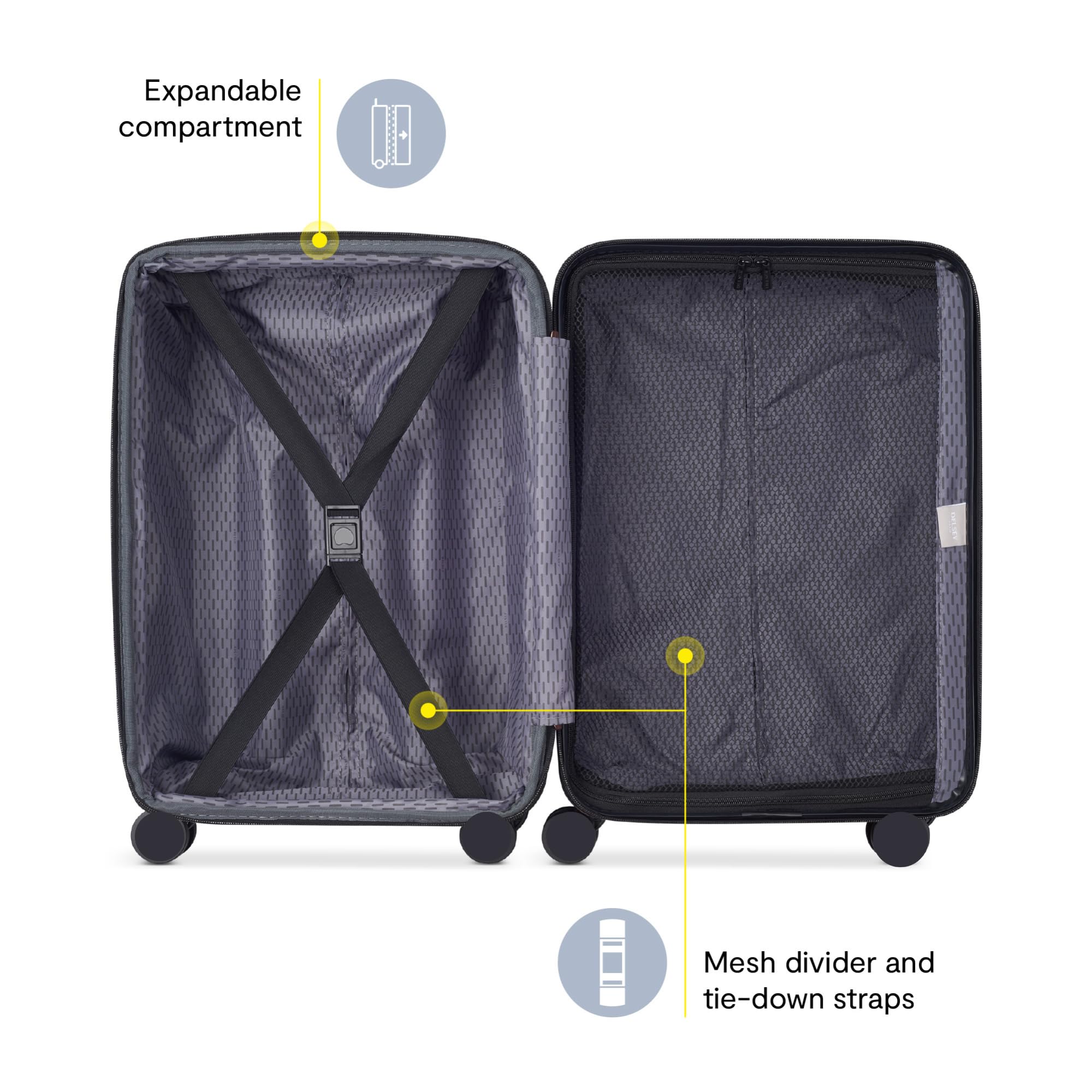 Delsey Alexis Lightweight Luggage, 4-Wheel Spinners Hardshell Suitcase, Expandable with TSA Lock ( Burgundy , Carry-On 21-Inch ) Burgundy Carry On 21 Inch U11