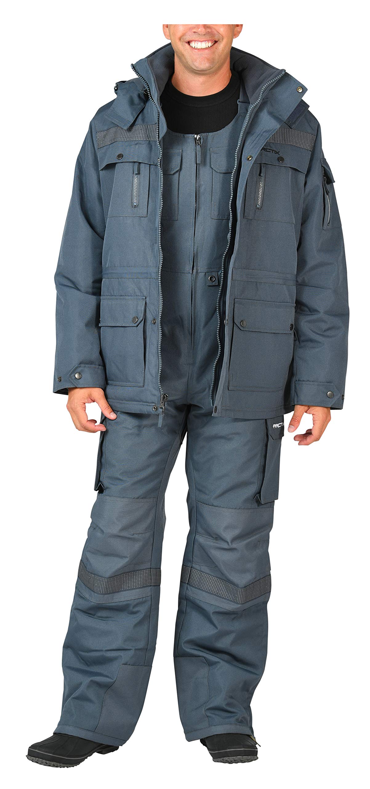 Arctix Men's Tundra Insulated Bib ( Steel , Medium/32" Inseam ) Steel Medium 32 Inseam U1