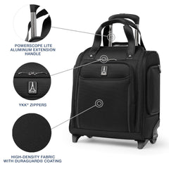 Travelpro Crew Classic Lightweight Softside Luggage, Rolling Underseat Carry on Bag, 14" Laptop or Tablet Sleeve, Men and Women, 17-Inch ( Black , 17-Inch ) Black 17 Inch U1