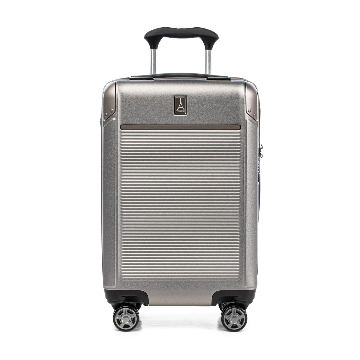 Travelpro Platinum Elite Hardside Expandable Spinner Wheel Luggage TSA Lock Hard Shell Polycarbonate Suitcase ( Metallic Sand , Carry-on 21-Inch ) Metallic Sand Carry On 21 Inch U3