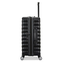 Samsonite Hard-Sided 24-Inch Lightweight Checked Medium Expandable Element Suitcase: Durable, 360 Spinner Wheels, Adjustable Telescopic Handle, TSA-Approved Lock ( Alpine Black , 24-Inch Checked-Medium ) Alpine Black 24 Inch Checked Medium U2