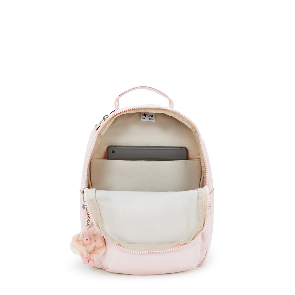 Kipling Seoul Go Small Laptop Backpack ( Pink Shine , One Size ) Pink Shine One Size U1