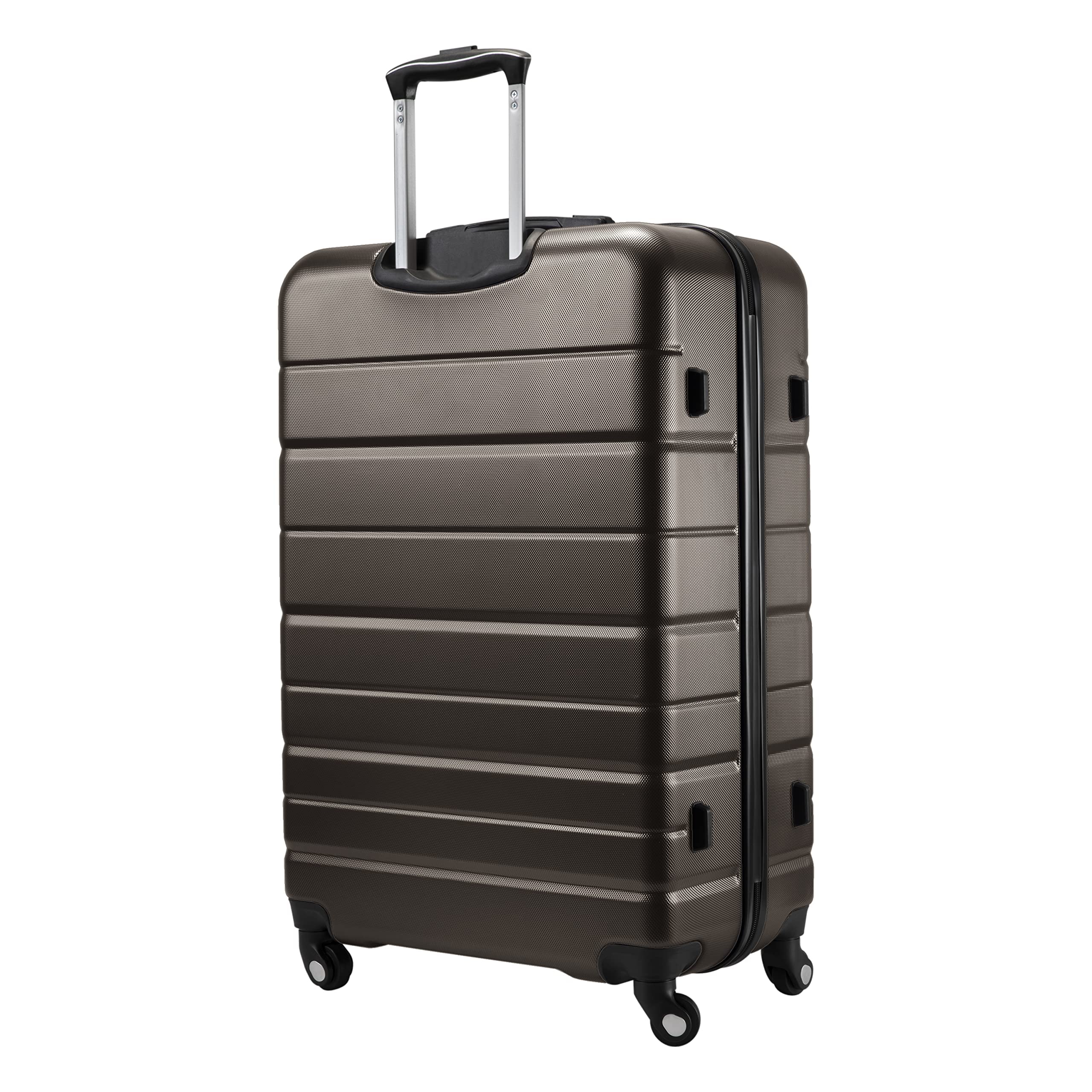 Skyway Epic 2.0 Hardside Lightweight and Durable ABS Shell Luggage, Spacious with Dual Spinning Wheels, Comfort Grip and Expandable, Men and Women ( Midnight , Checked-Large 28-inch ) Midnight Checked Large 28 Inch U2