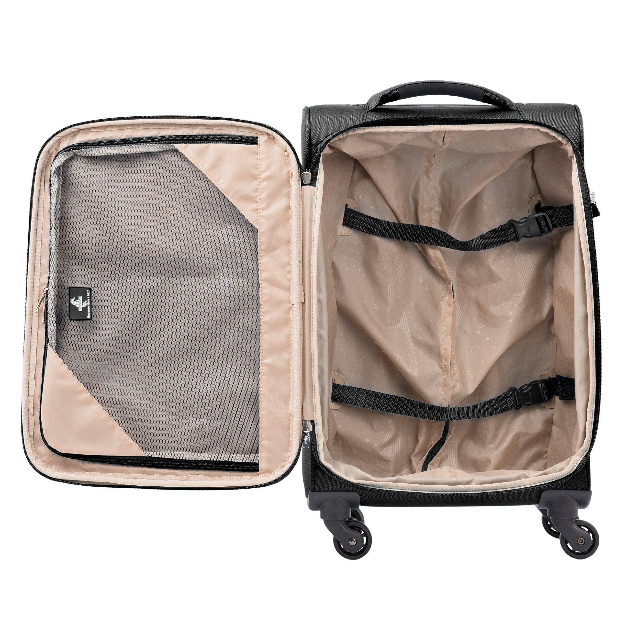 Atlantic Luggage Ultra Lite Softside Expandable Spinner ( Jade Black , Carry-on 21-Inch ) Jade Black Carry On 21 Inch U3