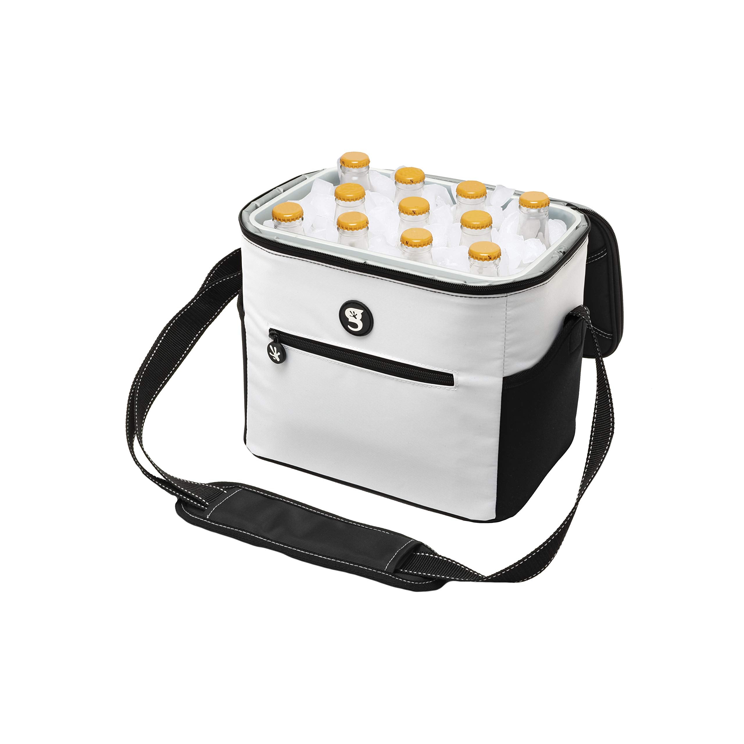 Geckobrands Medium 11 bottle / 12 Can Cooler with Removable Hard Liner ( White/Black , One Size ) White/Black One Size U2