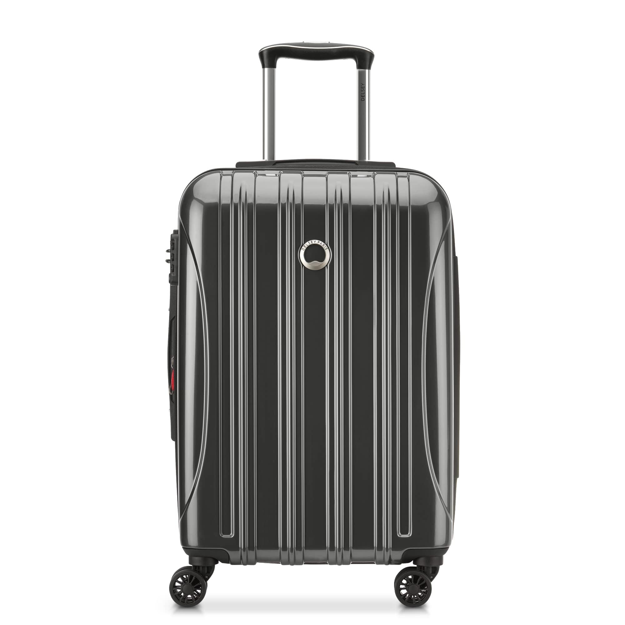 DELSEY Paris Helium Aero Hardside Expandable Luggage with Spinner Wheels ( Titanium , 3-Piece Set (21/24/28) ) Titanium 3 Piece Set 21 24 28 U1